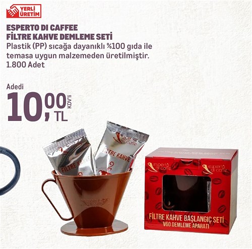 Esperto Di Caffee Filtre Kahve Demleme Seti image