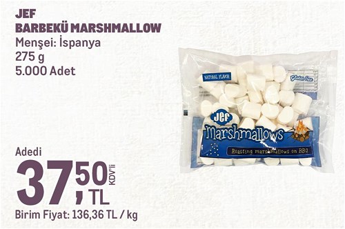 Jef Barbekü Marshmallow 275 g image