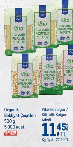 Metro Chef Bio Pilavlık Bulgur/Köftelik Bulgur 500 g image