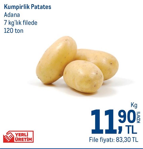 Kumpirlik Patates 7 kg'lık filede kg image
