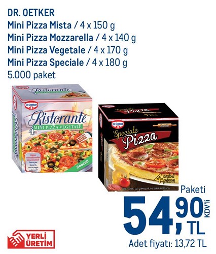 Dr.Oetker Mini Pizza Mista 4x150 g/Mozzarella 4x140 g/Vegetable 4x170 g/Speciale image