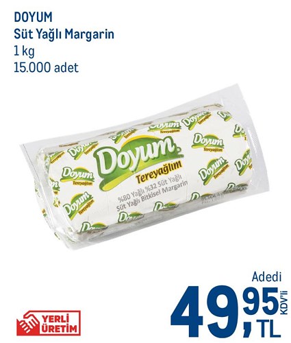 Doyum Süt Yağlı Margarin 1 kg image