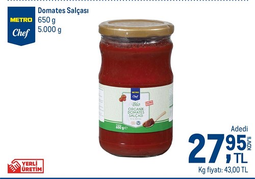 Metro Chef Domates Salçası 650 g image