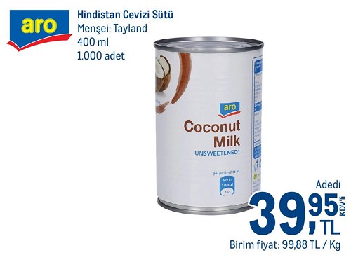 Aro Hindistan Cevizi Sütü 400 ml image