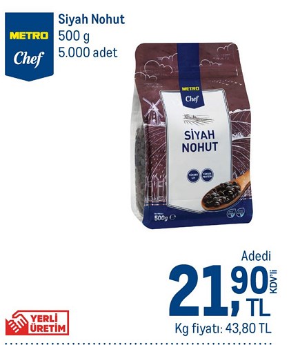 Metro Chef Siyah Nohut 500 g image