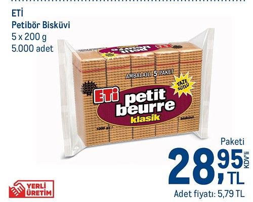 Eti Petibör Bisküvi 5x200 g image