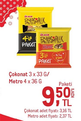 Ülker Çokonat 3x33 g/Metro 4x36 g image