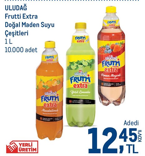 Uludağ Frutti Extra Doğal Maden Suyu Çeşitleri 1 l image