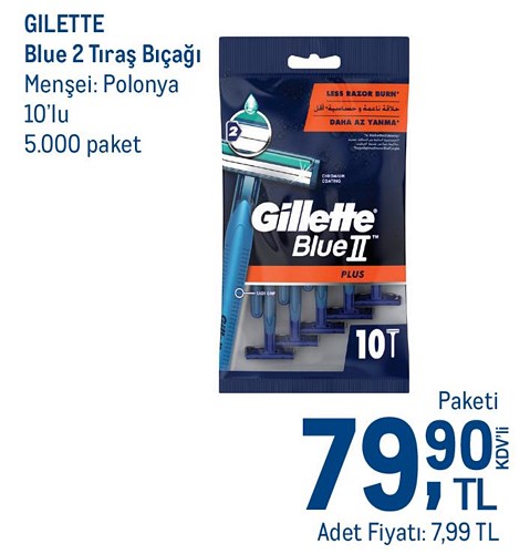 Gilette Blue 2 Tıraş Bıçağı 10'lu image