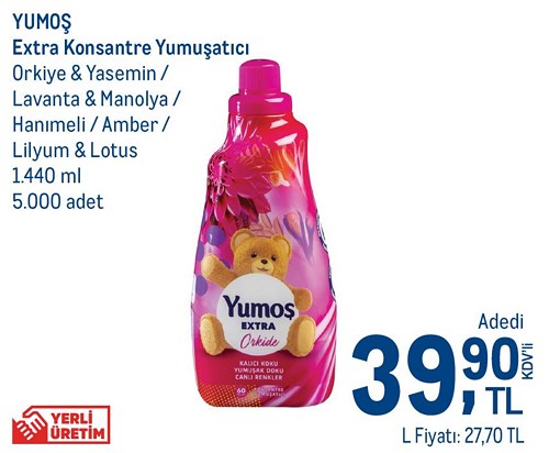 Yumoş Extra Konsatrre Yumuşatıcı Çeşitleri 1440 ml image