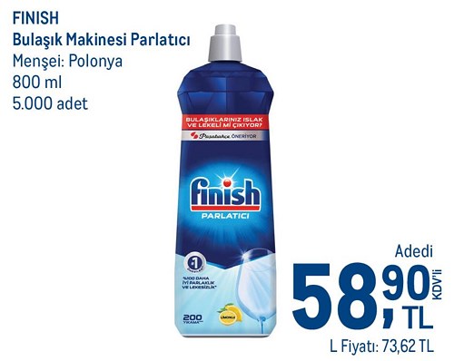 Finish Bulaşık Makinesi Parlatıcı 800 ml image