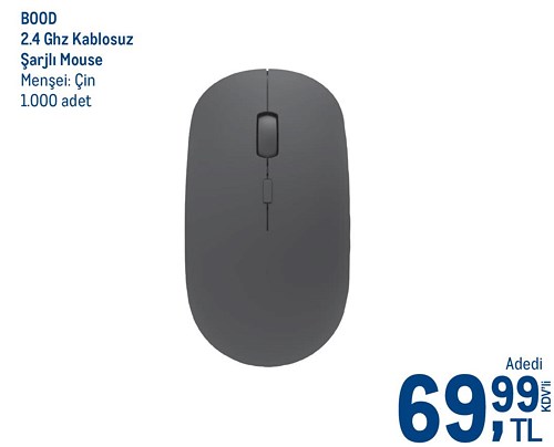 Bood 2.4 Ghz Kablosuz Şarjlı Mouse image