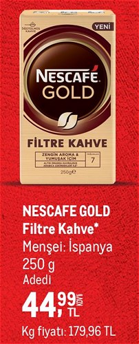 Nescafe Gold Filtre Kahve 250 g image