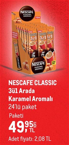 Nescafe Classic 3ü1 Arada Karamel Aromalı 24'lü Paket image