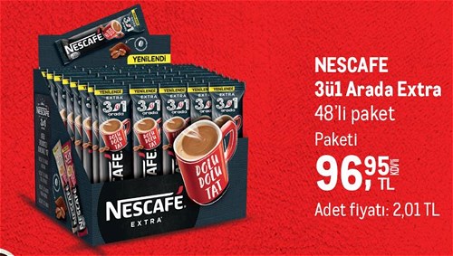 Nescafe 3ü1 Arada Extra 48'li Paket image