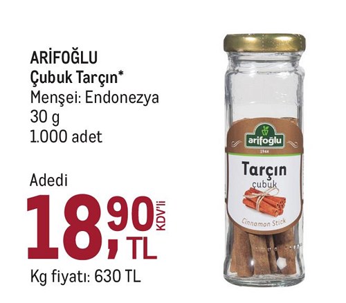 Arifoğlu Çubuk Tarçın 30 g image