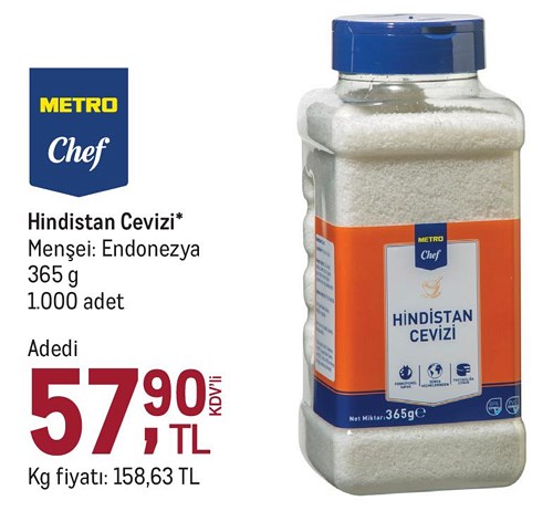 Metro Chef Hindistan Cevizi 365 g image