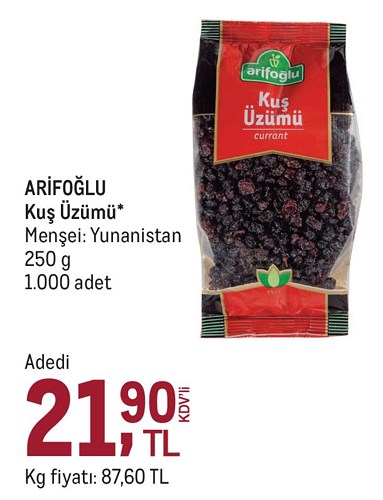 Arifoğlu Kuş Üzümü 250 g image