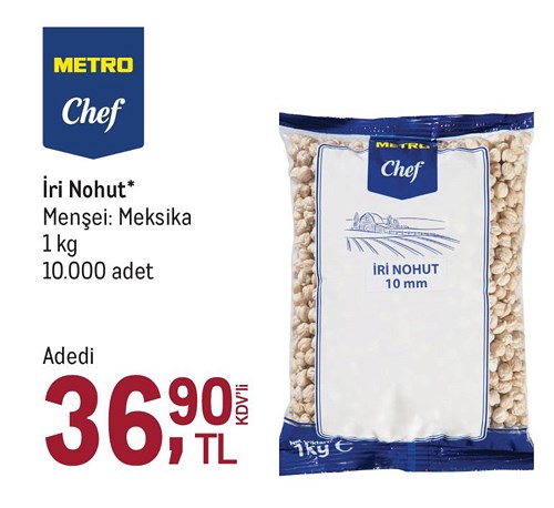 Metro Chef İri Nohut 1 kg image