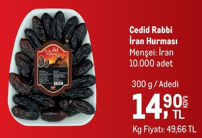 Cedid Rabbi İran Hurması 300 g  image