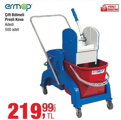 Ermop Çift Bölmeli Presli Kova image