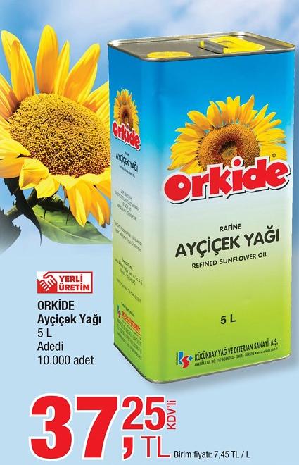 Orkide Ayçiçek Yağı 5 L image