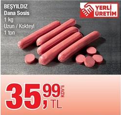 Beşyıldız Dana Sosis 1 kg Uzun / Kokteyl image