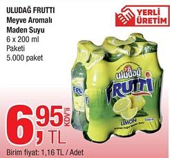 Uludağ Frutti Meyve Aromalı Maden Suyu 6 x 200 ml image