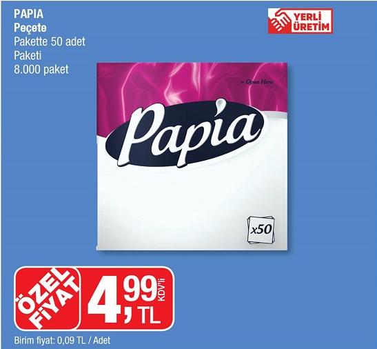 Papia Peçete Pakette 50 Adet image