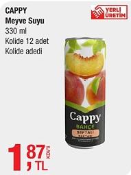 Cappy Meyve Suyu 330 ml Kolide 12 Adet Adedi image