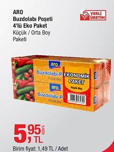 Aro Buzdolabı Poşeti 4'lü Eko Paket Küçük / Orta Boy Paketi image