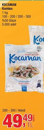 Kocaman Karides 1 Kg 200 - 300 %50 Glaze image