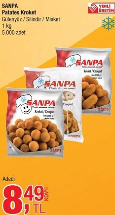 Sanpa Patates Kroket Gülenyüz / Silindir / Misket 1 kg image
