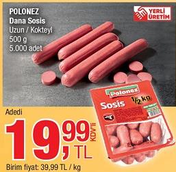 Polonez Dana Sosis Uzun / Kokteyl 500 g image