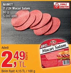 Namet 7 / 24 Macar Salam 60 g image