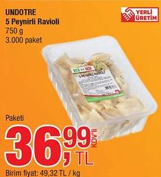 Metro Undotre 5 Peynirli Ravioli 750 g