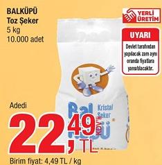 Balküpü Toz Şeker 5 kg image