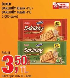 Ülker Saklıköy Klasik 4'lü / Saklıköy Yulaflı 4'lü image