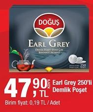 Doğuş Earl Grey 250'li Demlik Poşet image