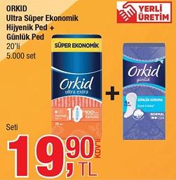 Orkid Ultra Süper Ekonomik Hijyenik Ped + Günlük Ped 20'li image