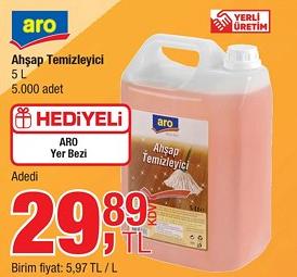 Aro Ahşap Temizleyici 5 L - Aro Yer Bezi Hediyeli image
