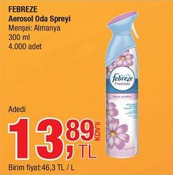 Febreze Aerosol Oda Spreyi 300 ml image