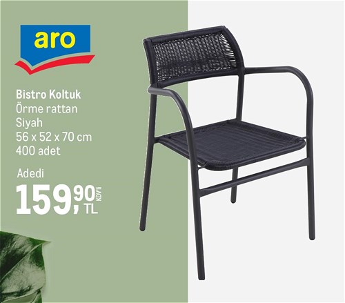 Aro Bistro Koltuk Siyah image