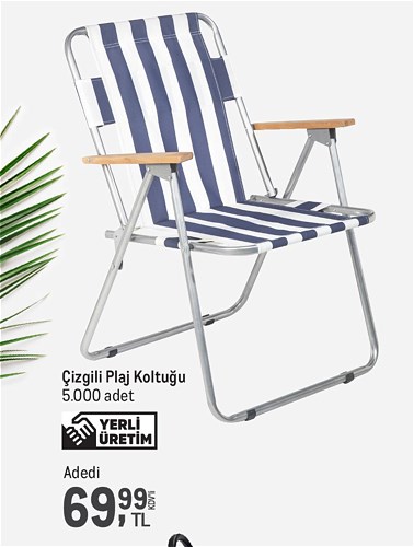 Çizgili Plaj Koltuğu image
