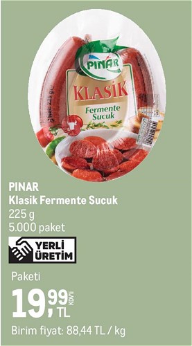 Pınar Klasik Fermente Sucuk 225 g image