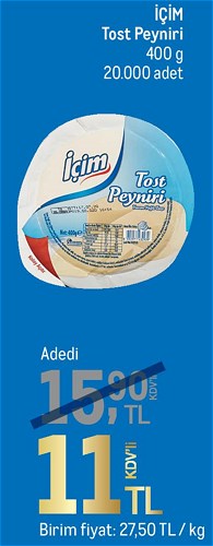 İçim Tost Peyniri 400 g image