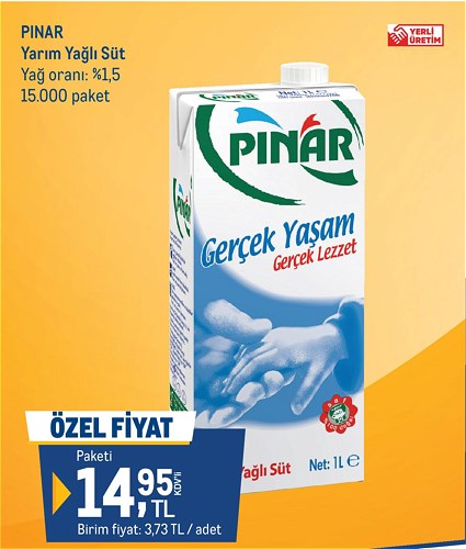 Pınar Yarım Yağlı Süt image