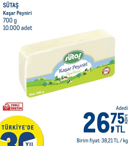 Sütaş Kaşar Peyniri 700 g image