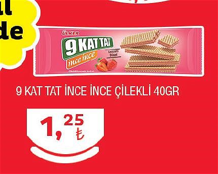 Ülker 9 Kat İnce İnce Çilekli 40 Gr image