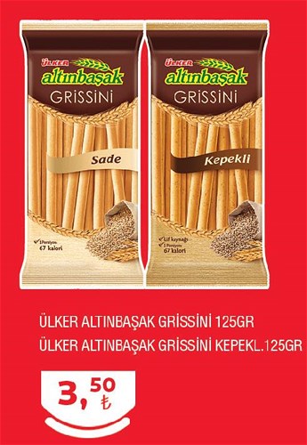 Ülker Altınbaşak Grissini Sade/Kepekli 125 Gr image